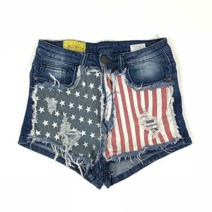 MACHINE High Waisted Jean Shorts